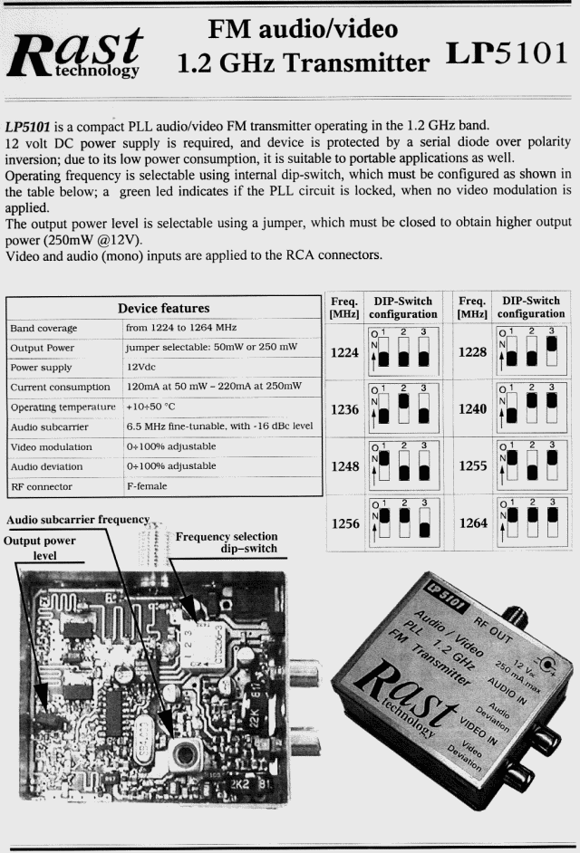 information about 24cm LP5101 TX